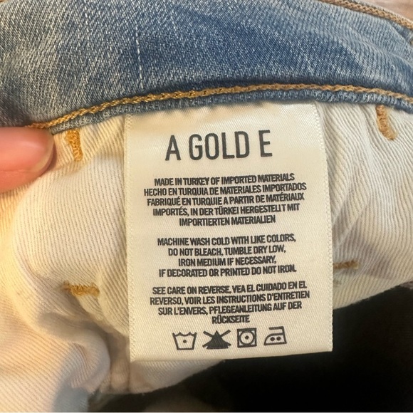 AGOLDE Isabel Slim Fit Boyfriend Dreamer Jeans Distressed Denim Size 25 - Picture 9 of 14